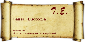 Tassy Eudoxia névjegykártya